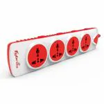 Fybros 240 Volts International Sockets Power Extension Box With Individual Switch And Indicator 5 Meter