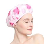 WEPTIX Shower Cap, Waterproof Shower Caps, Reusable Plastic Shower Cap, Elastic Bath Cap for Women Spa Salon Home Use and Hotel (PAK OF 3)