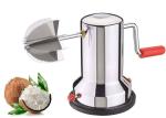 KRUPANIDHI Stainless Steel Coconut Scraper with Vacuum Base, Coconut Grater Machine, Coconut Crusher Manual Hand Roller, Coconut Chopper for Kitchen, Coconut Scrapper Tool