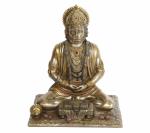 Kartique Spiritual Resin Hanuman Sitting in Meditating Posture Idol - 8 inch
