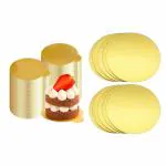 PAPYRUS Cake Base and Pestry Base Combo | Cake Base 10-inch Round | Cake Decoration | Cake Base Board | Round Cake Boards | Pastry Base Round | Pastry Board | 10 pc Cake Base and 100 pc Pestry Base