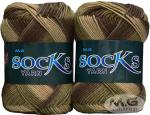 M.G Enterprise wool, Nylon Socks yarn veintiuno Mouse Grey 200 Grams.