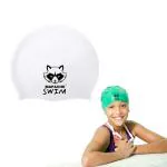 MAPACHE Swim Wavy Series Premium Swimming Cap for All Professional Swimmers and Beginners to Swimming, Silicone Swimming Cap for Swimming Sports Color (White)