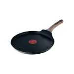 Bergner Ultimate ILag Marble Non Stick Tawa / Dosa Tawa, 28 cm, Induction Base, Wooden Soft Touch Handle, Food Safe (PFOA Free), Thickness 3.5mm, 1 Year Warranty, Grey