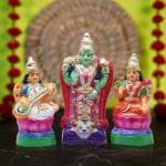 pujaNpujari Lakshmi Saraswati Parvathi Big Navaratri Golu Dolls Set