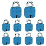 Link Colored Padlocks| 42mm 10Pcs Set| Brass Lever| 2 Silver Keys| 2 Keys for Each Padlock | 1 yr Warranty