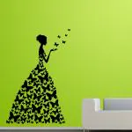 Decor Villa Wall Sticker ( Butterfly girl ,Surface Covering Area 20 x 25 Inch)