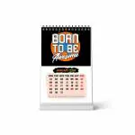 ESCAPER Born to be Awesome Flip Desktop Calendar 2024, 12 Monthly Pages with Thick Paper Twin-Wire Binding Table Calendar 2024 (A5 Size, 8.5