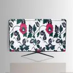 HIZING Waterproof washing machine cover Made for Bosch 8 KG Fully Automatic Front Loading (WAJ2846GIN) Floral Black print