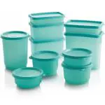 MASTERCOOK X1 Combo Plastic Container Set, 10-Pieces, Blue ( Polypropylene )-1500ml