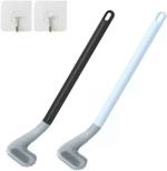 WEPTIX Golf Toilet Brush, Golf Style Head Toilet Brush, Flexible Silicone Toilet Bowl Cleaning Brush, Bendable Rubber Brush Head No Dead Angle Toilet Cleaning Brush for Bathroom Toilet