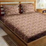 Bella Casa Elasticated Fitted Bed Sheet Floral Yellow Colour with 2 Pillow Covers 180 cm x 180 cm + 20 cm (CLE1008B )