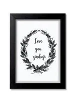 Blue Nexus Love You Zindagi Motivational Inspirational Quotes Wall Poster with Wall Frame Room Art Painting Collection A4 size 10x13