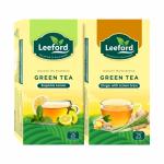 Leeford Green Tea Ginger with Lemon Grass & Exquisite Lemon Combo Pack (2 x 25 Tea bags)