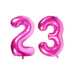 Solid 23 Number Numeric Digit Pink Foil Balloon