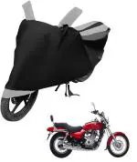 Auto Hub Bike Cover for Bajaj Avenger 220 DTS-i , Dustproof UV Protection water resistant Custom Fit Cover-(Black-Silver )