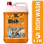 BLISS & BLUSH Dishwash Liquid 5 Liter Orange Eco-Friendly, Plant Based, Biodegradable, Non-Toxic | Removes Tough Grease & Odour