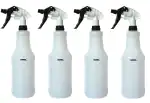 KWEL Plastic Empty Spray Bottle, Mist & Jet Spray Bottle 1 ltr Multipurpose-Pack of 4(White)