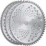 Sadaiv Nipun Dil Se Desh Seva 10 Inch Carbide Alloy Brush Cutter Trimmer Blade for Weeder, 3pcs Weed Eater Blade Grass Cutter Circular Saw Blade Brush Cutter Blade 40T, 60T, 80T