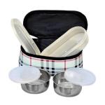 Bag Lunch Box 3 Pcs and (MultiColour, Pack of 1)