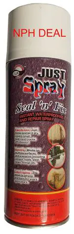 JUST SPRAY White Waterproof Spray and Leak Proof Spray Rubber Paint - 425 ml