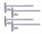 Raghuvanshi Marketing F Type Glass Shelf Bracket (Stainless Steel, Adjustable 6/8/10/12 mm) 10 Inch