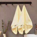 LINEAR Microfiber Hand Towel Highly Absorbent Hand Towels for Bathroom Soft Hand Microfiber Face Towel Towel for Men, Women,Gym (SIZE-75x35) (Yellow)