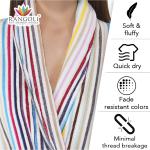 Rangoli Unisex Bathrobe Set(1pc Bath Robe &1 Pair Slippers) Pack of 3,Pinstripe,100% Cotton,400 GSM