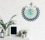 eCraftIndia Diamond Series Peacock Design Iron Wall Clock