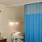 REKARDO Hospital Curtains for Bed partition in Clinics, ICU and Wards - Satin (Blue, 52
