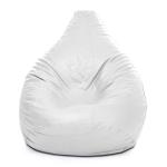 Style Homez Premium Leatherette Classic Bean Bag XXXL Size White Color, Cover Only