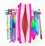 POKSI Combo Stationary Art Canvas Pencil Box l Set of 8 Multicolor