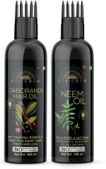 Desi Crew Jaborandi and Moringa Oil for Skin, Body and Hair Care 100 ml Each