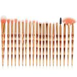 LUXURY BEAUTY Eye Makeup Brush Set, 20 Pieces Professional Cosmetic Makeup Brushes Includes Eye Shadow Eyebrow Eyelash Eye Liners Brushes Detail Brushes with Soft Synthetic Hairs (Pack of 20)