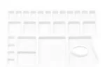 HIRDAY Big Rectangle Shape Colour Mixing Palette/Tray for Artist/Students (Pack of 1)