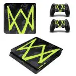 Tcos Tech Ps4 Slim Skin Protective Wrap Cover Vinyl Sticker Decals