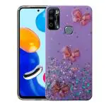 ZORZO Infinix Smart 4 Plus, Tecno Spark 6 Air Back Case Cover for Girls | Sparkle Glitter | Stylish | Designer | for Ladies Women Back Case Cover for Infinix Smart 4 Plus, Tecno Spark 6 Air- Purple