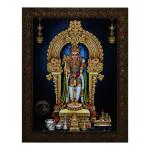 Indianara Multicolor Engineered Wood Lord Palani Murugan Prasadam Painting 25.4*33*1 cm