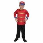 Kaku Fancy Dresses Polyester Mangal Pandey Costume For Boys For Republic Day & Independence Day | National Hero Freedom Fighter British Soldier Fancy Dress For Kids - 5-6 Years,Multicolor