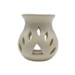 THE LIGHTINGALE India Ceramic Candle Aroma Diffuser Fragrance Aroma Oil Burner for Home, Office & Living Room Use (White)