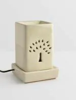 Brahmz Ivory Ceramic Electric Aroma Oil Diffuser With Lemongrass Aroma Oil l Home Décor l Stylish l Aroma Oil l Fragrance l Ceramic l Decorative Item l Burner