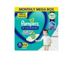 Pampers All round Protection Pants, Extra Large size baby Diapers, (XL) 112 Count(12-17 Kg) Lotion with Aloe Vera