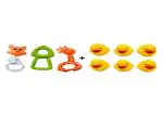 Peppy Kid Baby Rattle Toys 6 Piece Squeeze Duck Bath Toy Pack Of 5 - Multicolor