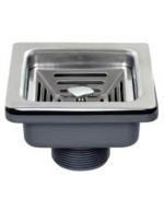 Crocodile Silver Stainless Steel Square Drainer