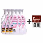 Taagror Ultra Clean Wash Liquid Detergent For Top Load And Front Load Washing Machine With Free 1 Pouch Descaler/Washing Machine Cleaner 1 Lt (Pack of 5)