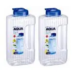 Lock & Lock Aqua Easy Grip Transparent Bottle 2.1 L (Pack Of 2)