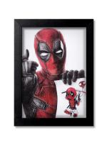 Blue Nexus Deadly Deadpool Wall Poster with Wall Frame Room Art Painting Collection A4 size 10x13