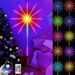 TAYLORED HOME Smart RGB Firework LED Strip Lights with Launch Burst Effect USB Powered for Dream Bedroom TV Christmas Party Decoration Color Changing Fireworks Led Light with App (Multicolour)