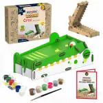 Webby DIY Animal Themed Crocodile Wooden Pencil Box for Kids