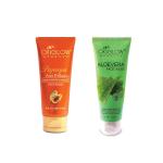 Oxyglow Herbals White Herbals Papaya Face Wash 100 Gm And Herbals Alovera Face Wash 100 Ml (Pack Of 2)
